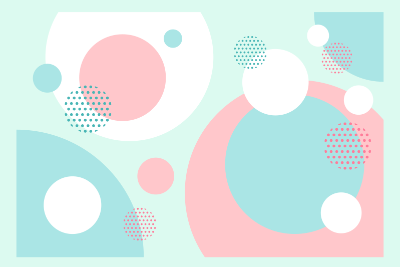 Modern amerikan servis - geometrik renk blokları - TenStickers