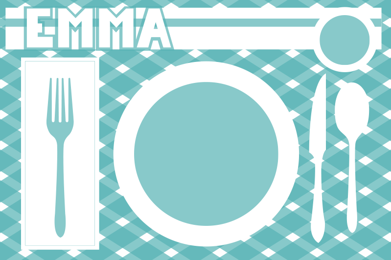 Tabak ayarı kişiselleştirilmiş servis altlıkları - TenStickers