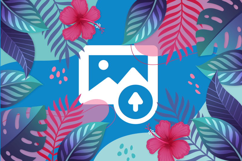 Orijinal amerikan servis renkli tropikal yapraklar - TenStickers