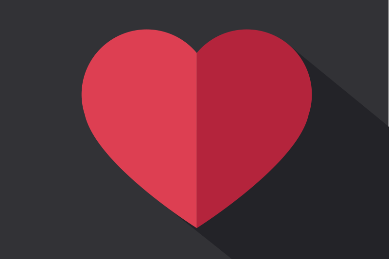 Orijinal kırmızı kalpler orijinal placemats - TenStickers