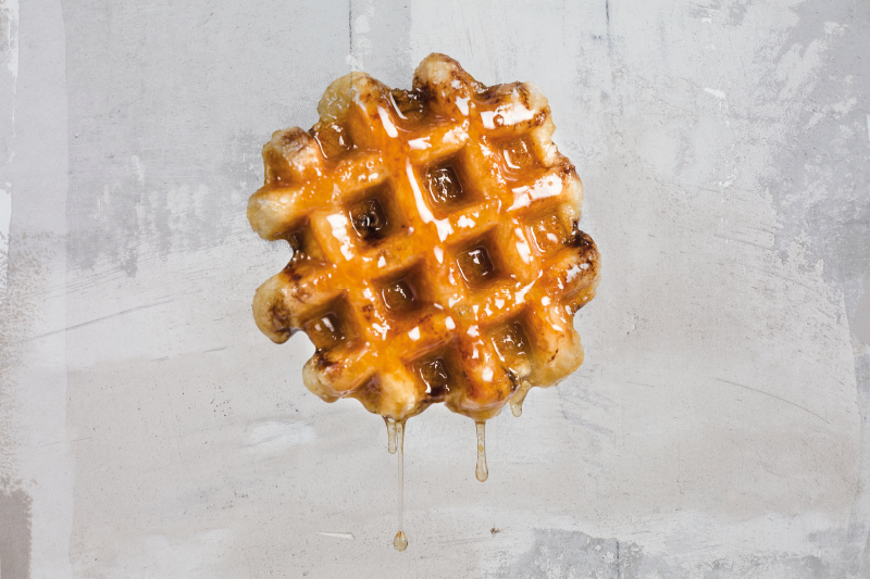 Orijinal amerikan servis altın Şurup waffle - TenStickers