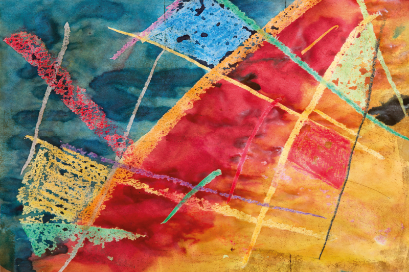 Orijinal amerikan servis - canlı geometrik desenler - TenStickers