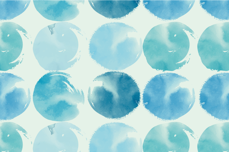 Modern amerikan servis - dairesel sulu boya motifleri - TenStickers