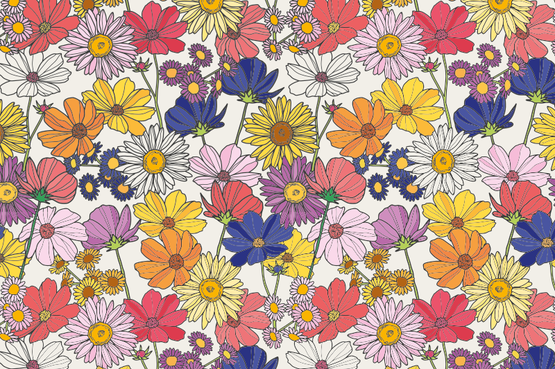 Çocuk amerikan servis - canlı botanik düzeni - TenStickers