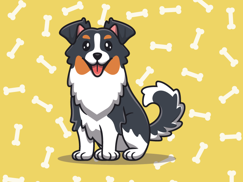 Çocuk amerikan servis sevimli köpek karakteri - TenStickers