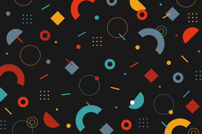 Modern amerikan servis - geometrik renkli desen - TenStickers