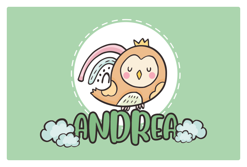 Çocuk amerikan servis - sevimli baykuş karakteri - TenStickers