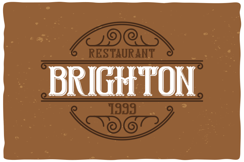 Metni amerikan servis - brighton restoran logosu - TenStickers