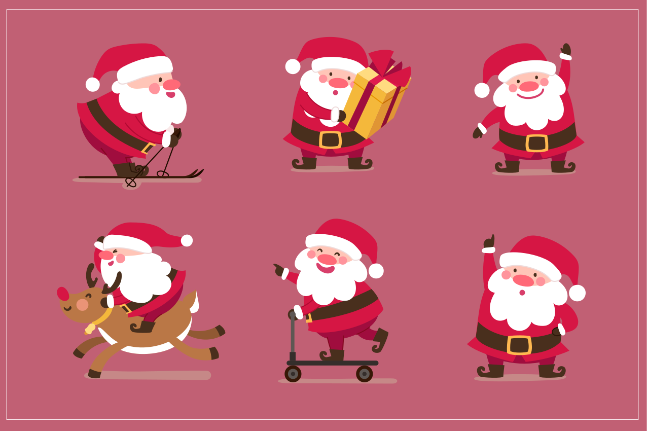 Noel amerikan servis santa claus karakterleri - TenStickers