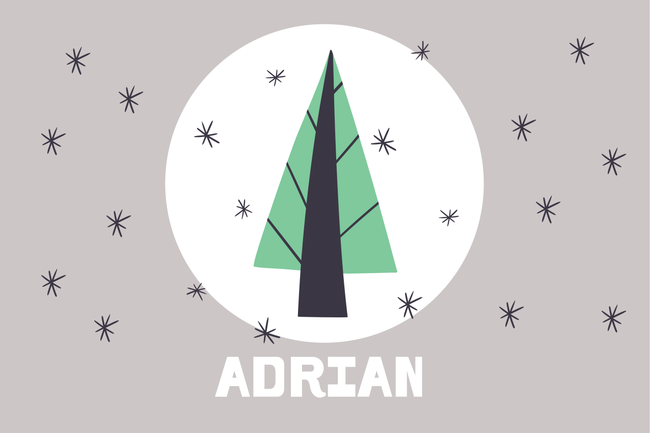 Kişiselleştirilmiş yılbaşı ağacı yılbaşı placemats - TenStickers