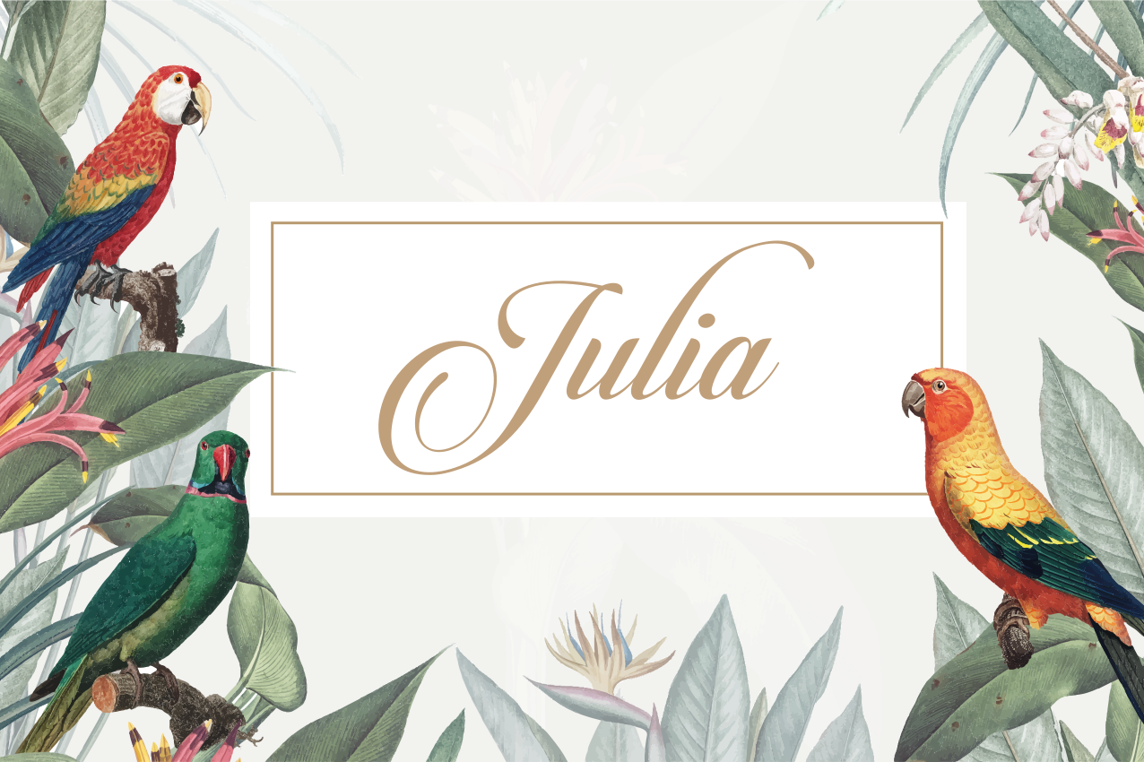 Amerika papağanı tropikal mockup kişiselleştirilmiş servis altlık - TenStickers