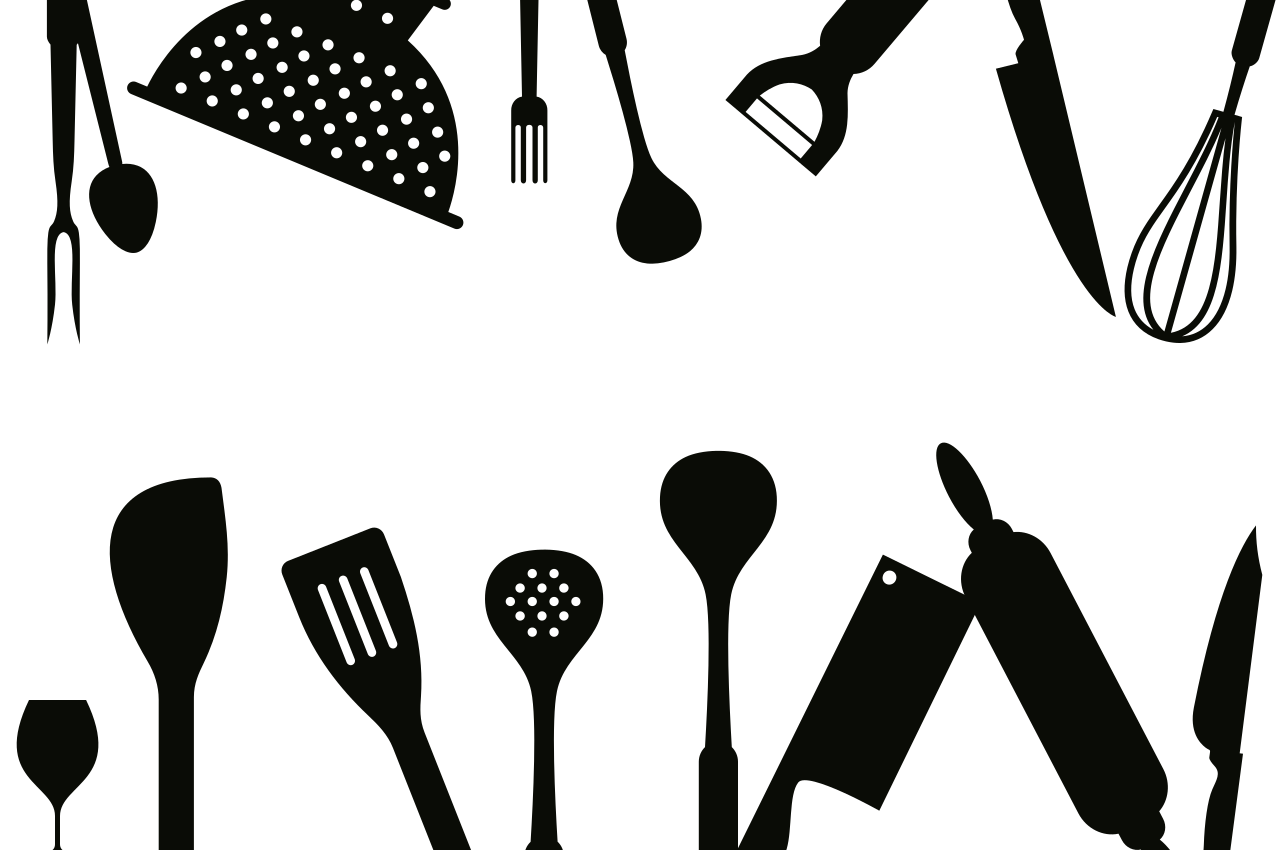 Pişirme aksesuarları vinil servis altlıkları - TenStickers