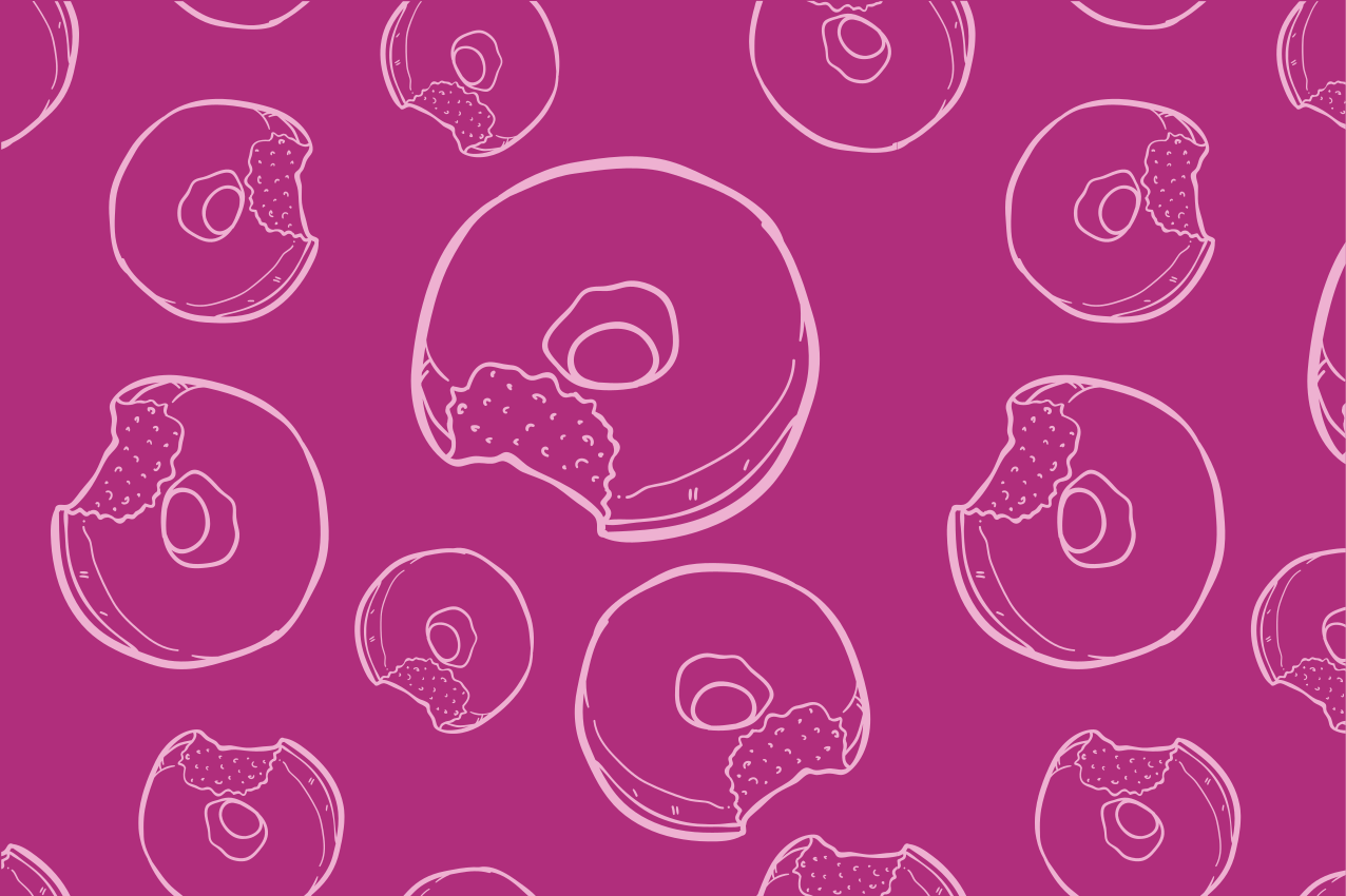 Orijinal amerikan servis renkli donut deseni - TenStickers