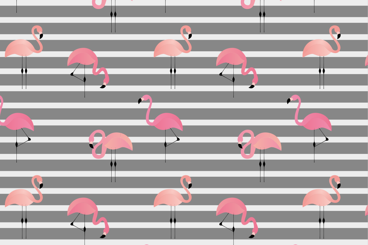 Orijinal amerikan servis flamingo desenli tabak altlığı - TenStickers