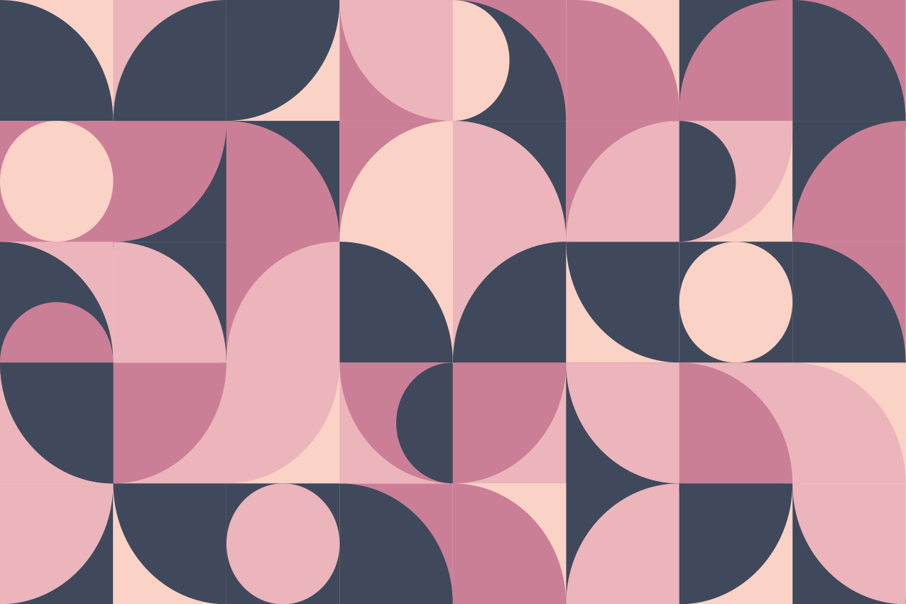 Modern amerikan servis - kavisli geometrik desenler - TenStickers