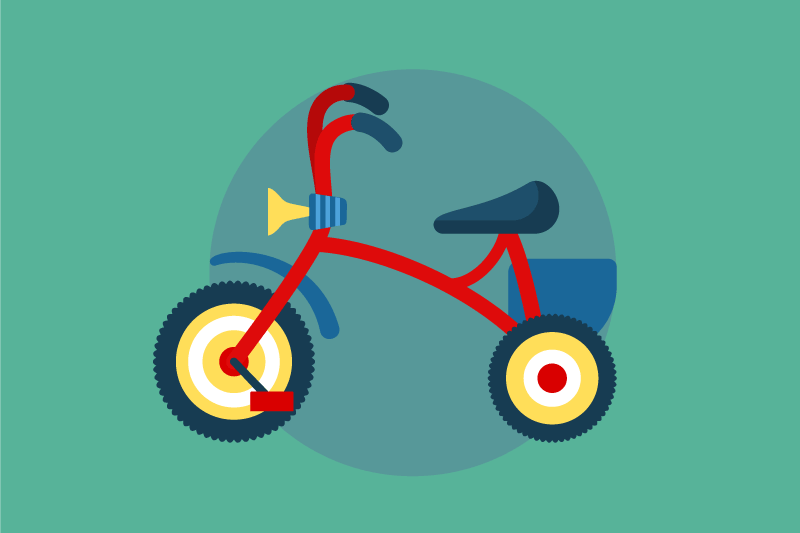 Çocuk amerikan servis - zil sesli tekerlekli bisiklet - TenStickers