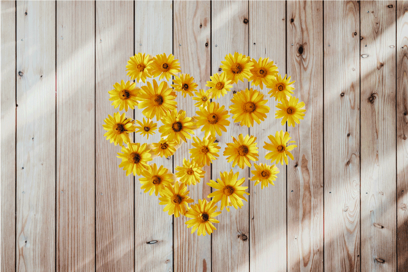 Orijinal amerikan servis kalp Çiçek aranjmanı - TenStickers