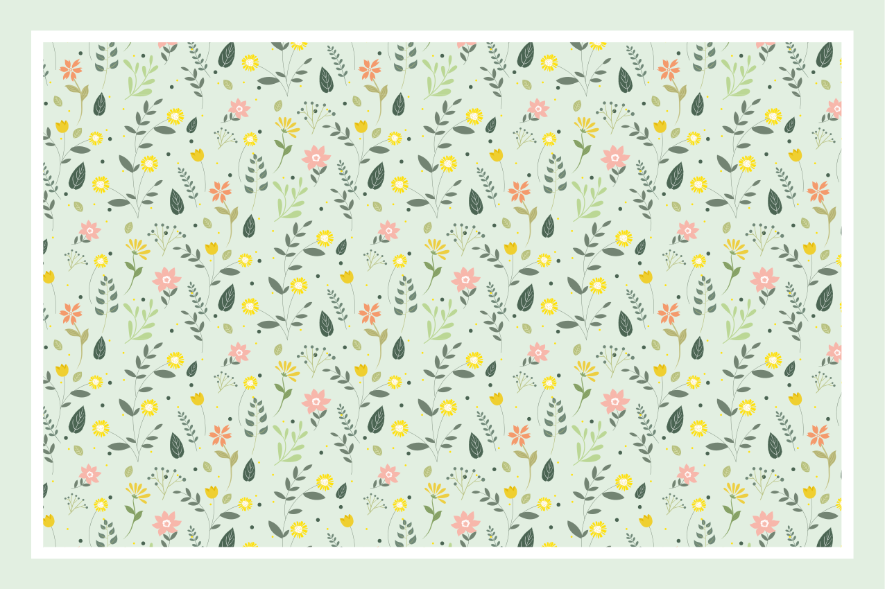 Arka plan placemats üzerinde zarif modern çiçekler - TenStickers