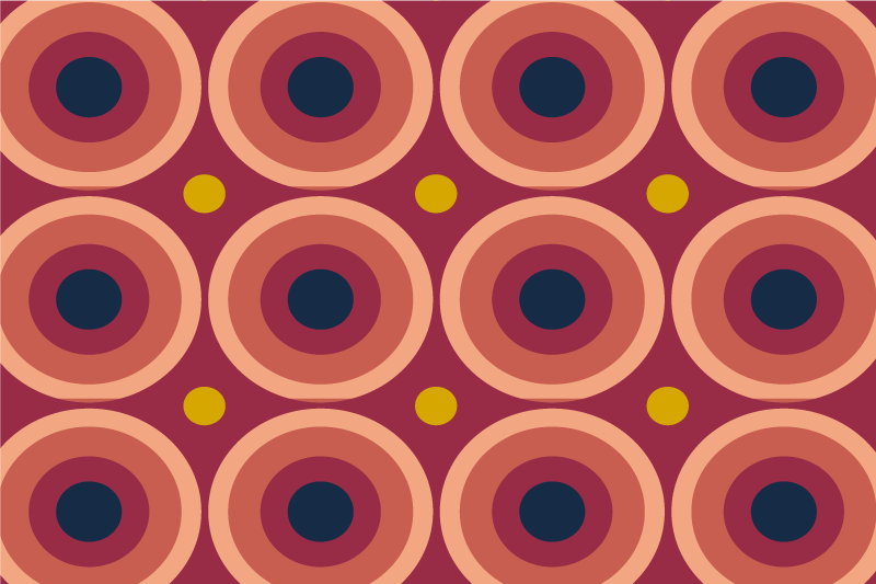 Orijinal amerikan servis - geometrik dairesel desen - TenStickers