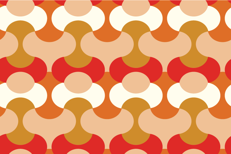 Modern amerikan servis - canlı geometrik motifler - TenStickers