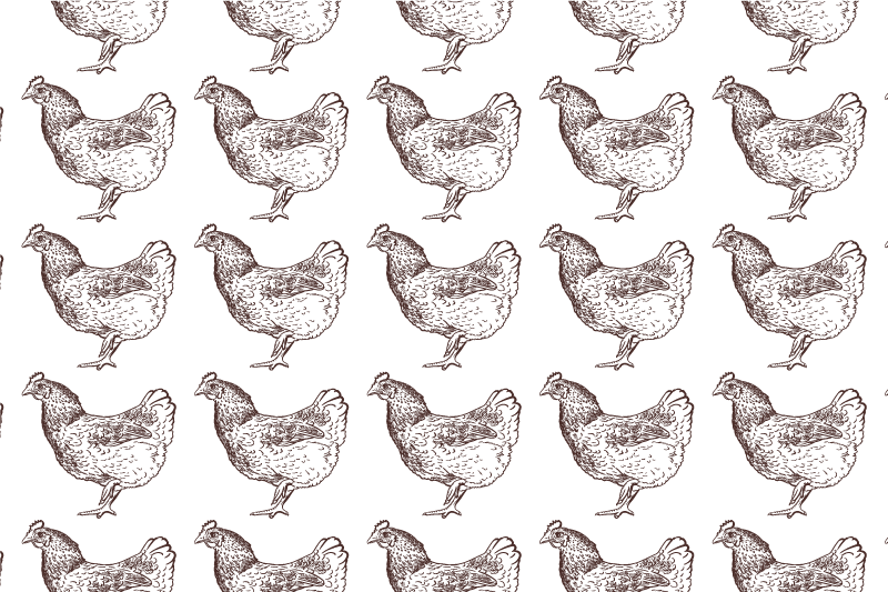 Horoz gri desen orijinal placemats - TenStickers