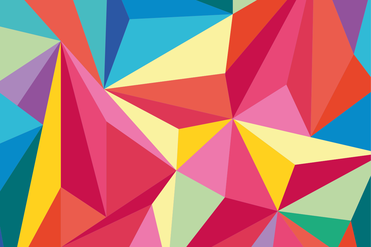 çok renkli geometrik görüntü orijinal placemats - TenStickers