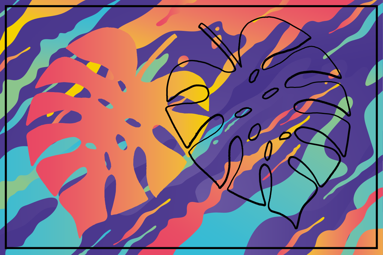 Orijinal amerikan servis renkli yaprak deseni - TenStickers