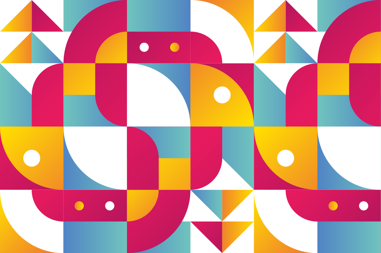 Modern amerikan servis - cesur geometrik desenler - TenStickers