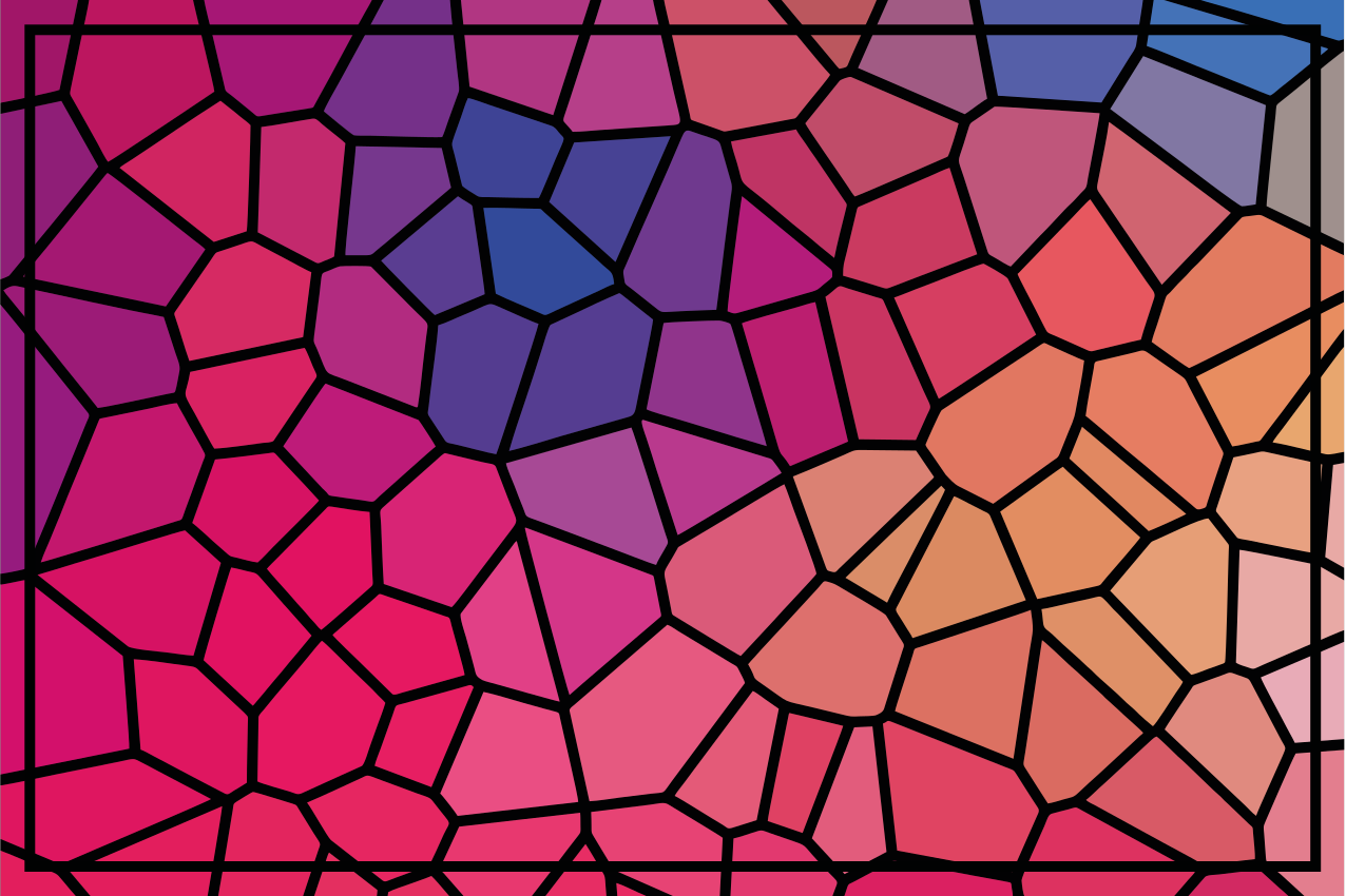 Canlı renkli geometrik orijinal placemats - TenStickers