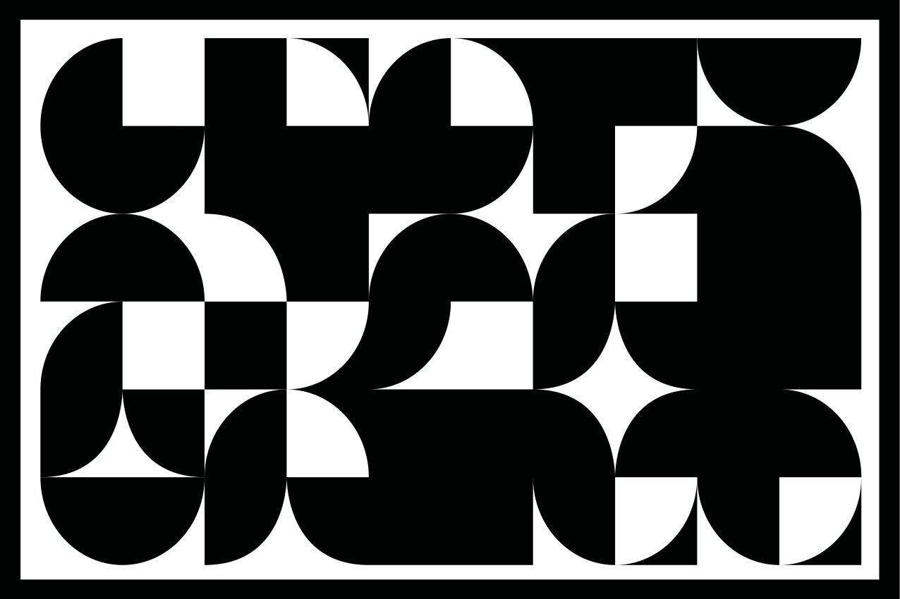 Modern amerikan servis - geometrik siyah desen - TenStickers