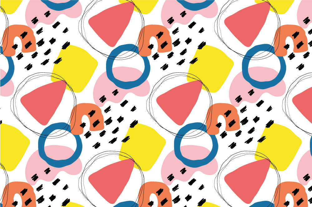 Modern amerikan servis - canlı geometrik unsurlar - TenStickers