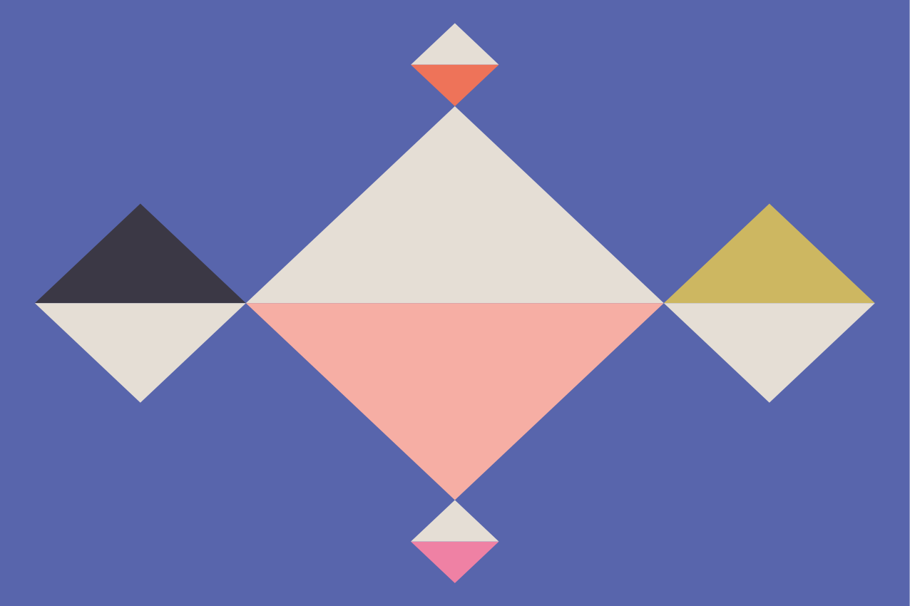 Modern amerikan servis - geometrik renk kareleri - TenStickers