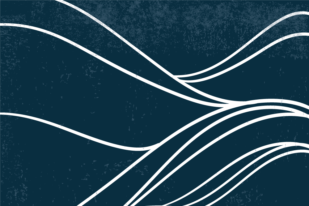 Modern amerikan servis - Şık dalga deseni - TenStickers