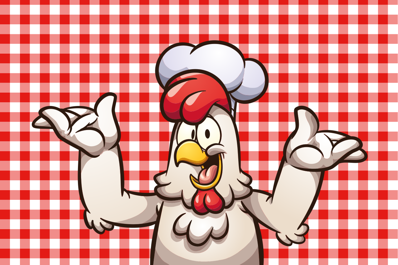 çizgi film tavuk aşçı orijinal placemats - TenStickers