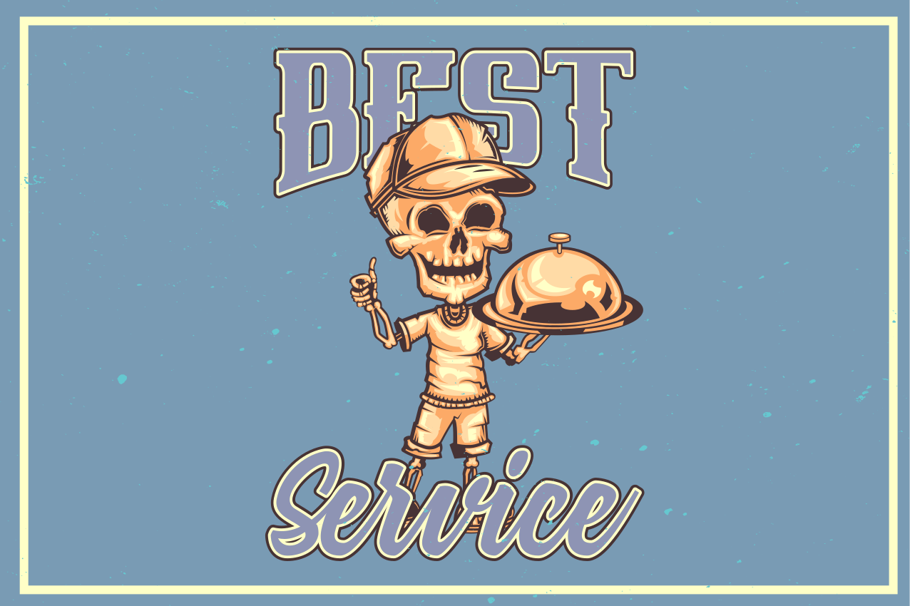 Havalı alıntı yemek tasarımı restoran servis altlıkları - TenStickers