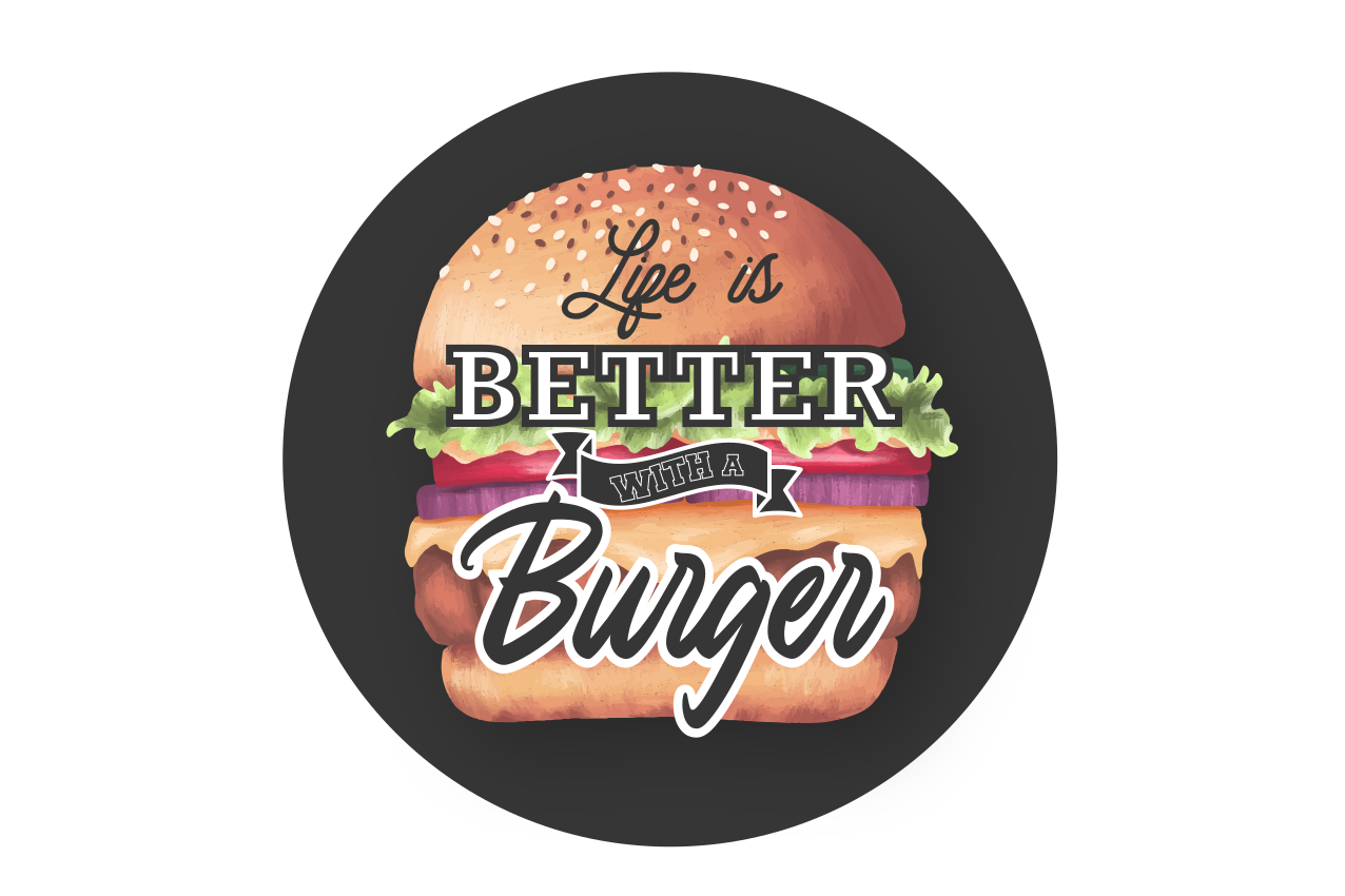 Burger restoran servis altlığı ile hayat daha güzel - TenStickers