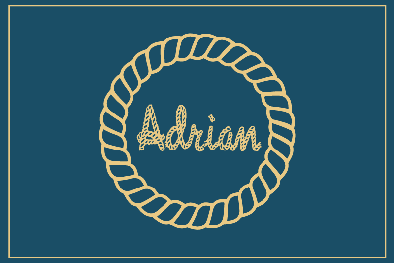 Kişiselleştirilmiş bornoz ve çapa ev placemats - TenStickers