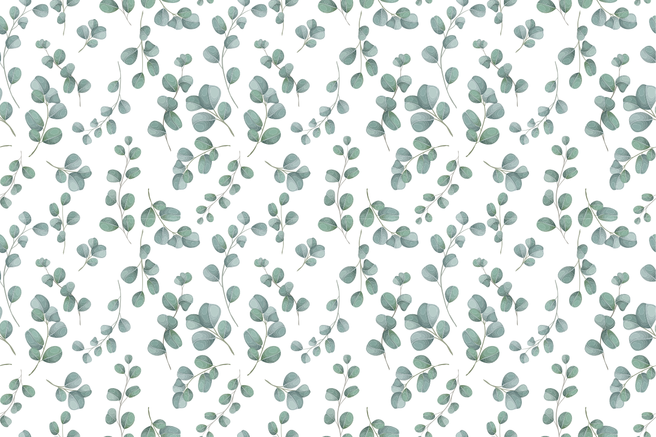 Doku efekti amerikan servis eucalyptus yaprağı deseni - TenStickers