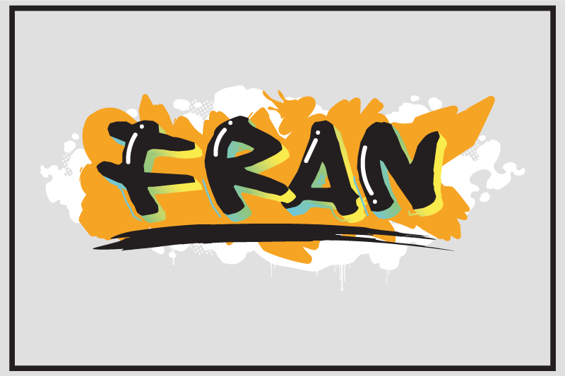 Kentsel stil renkli grafiti servis altlıkları - TenStickers