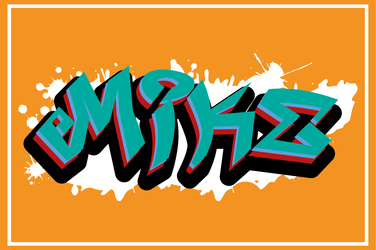 Vahşi stil kral grafiti kişiselleştirilmiş placemats - TenStickers