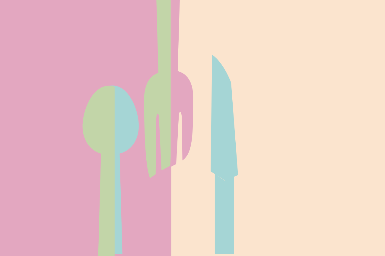 Pastel renkler mutfak eşyaları modern servis altlıkları - TenStickers