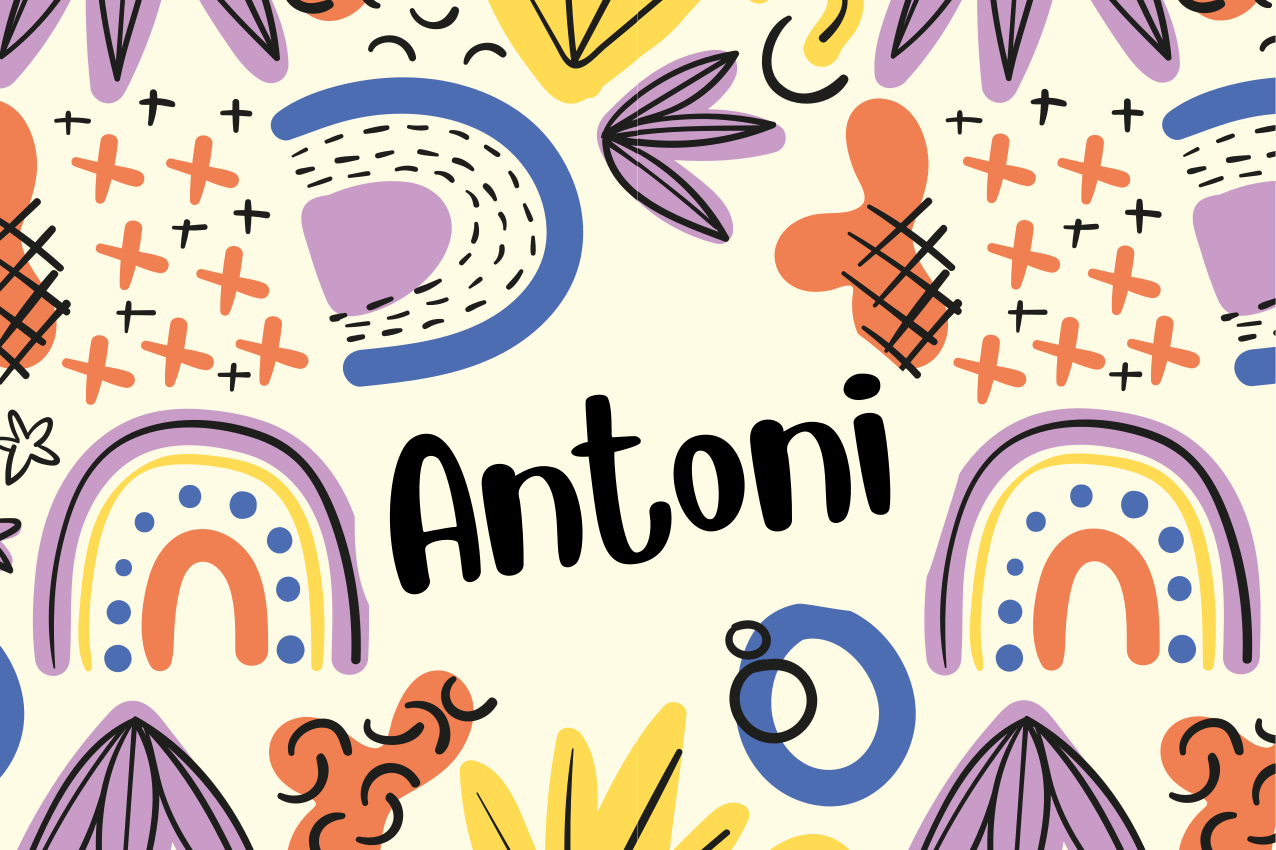 Çocuk amerikan servis - renkli İsim desenleri - TenStickers