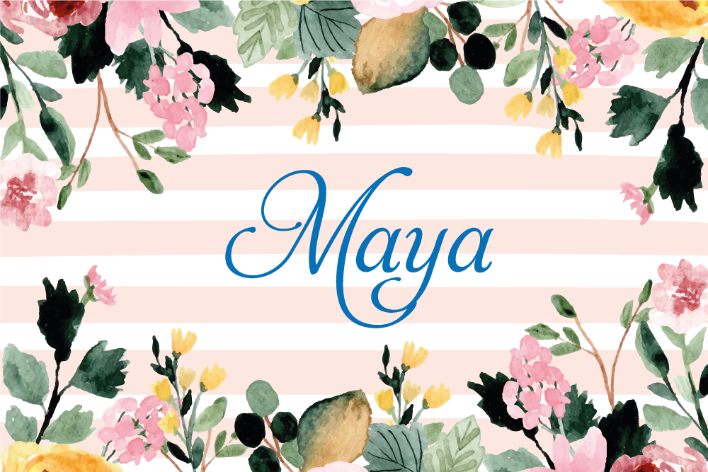 Floral İsimli amerikan servis - TenStickers