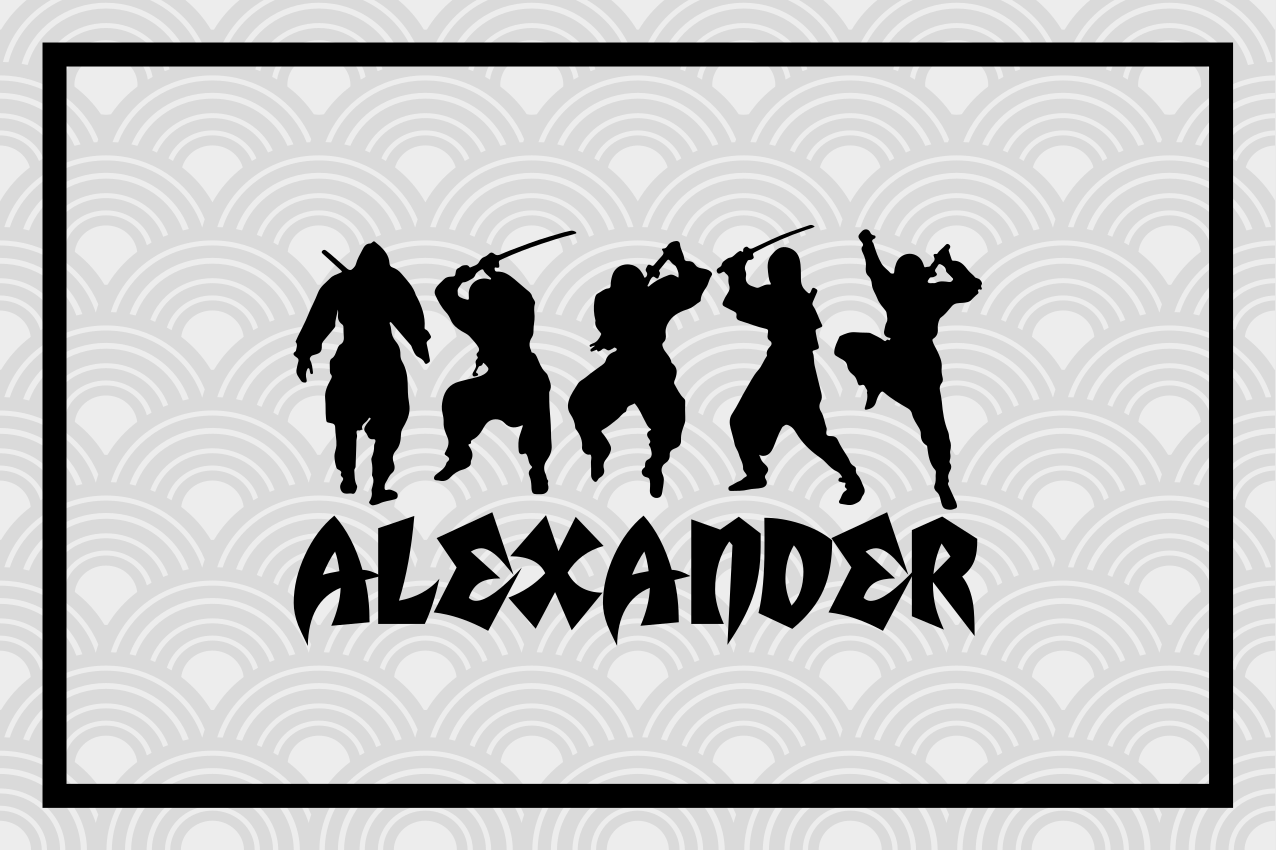 Ninja warrior silhouettes isimli amerikan servis - TenStickers