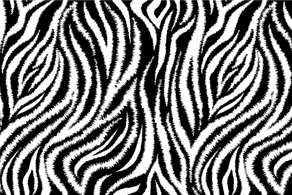 Doku efekti amerikan servis zebra deseni motifi - TenStickers