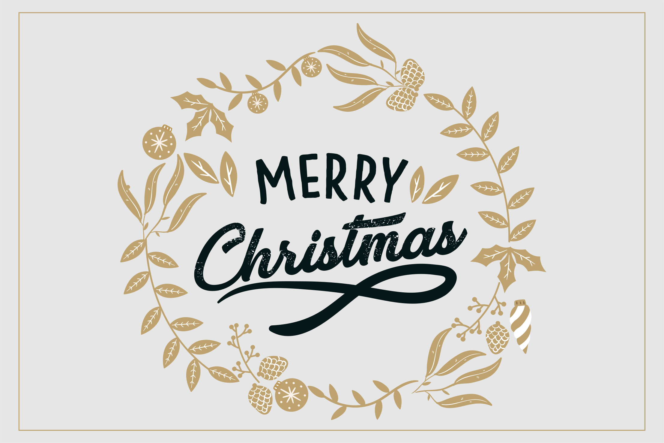 Noel amerikan servis - mutlu noel Çelenk - TenStickers