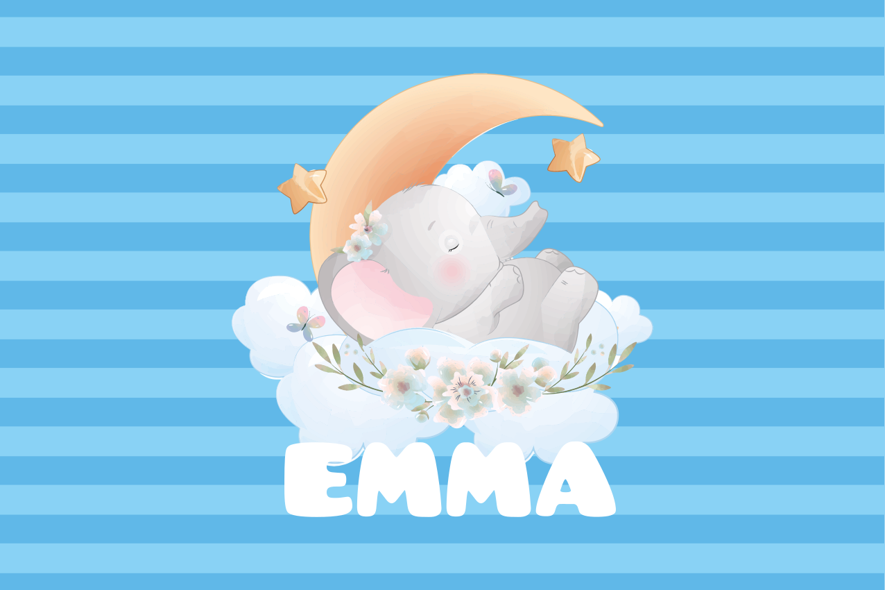 Çocuk amerikan servis sevimli fil tasarımı - TenStickers