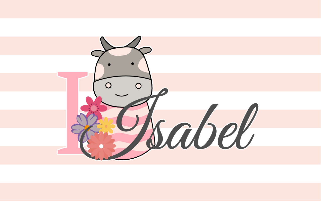İsimli amerikan servis - İnek temalı kişiselleştirme - TenStickers