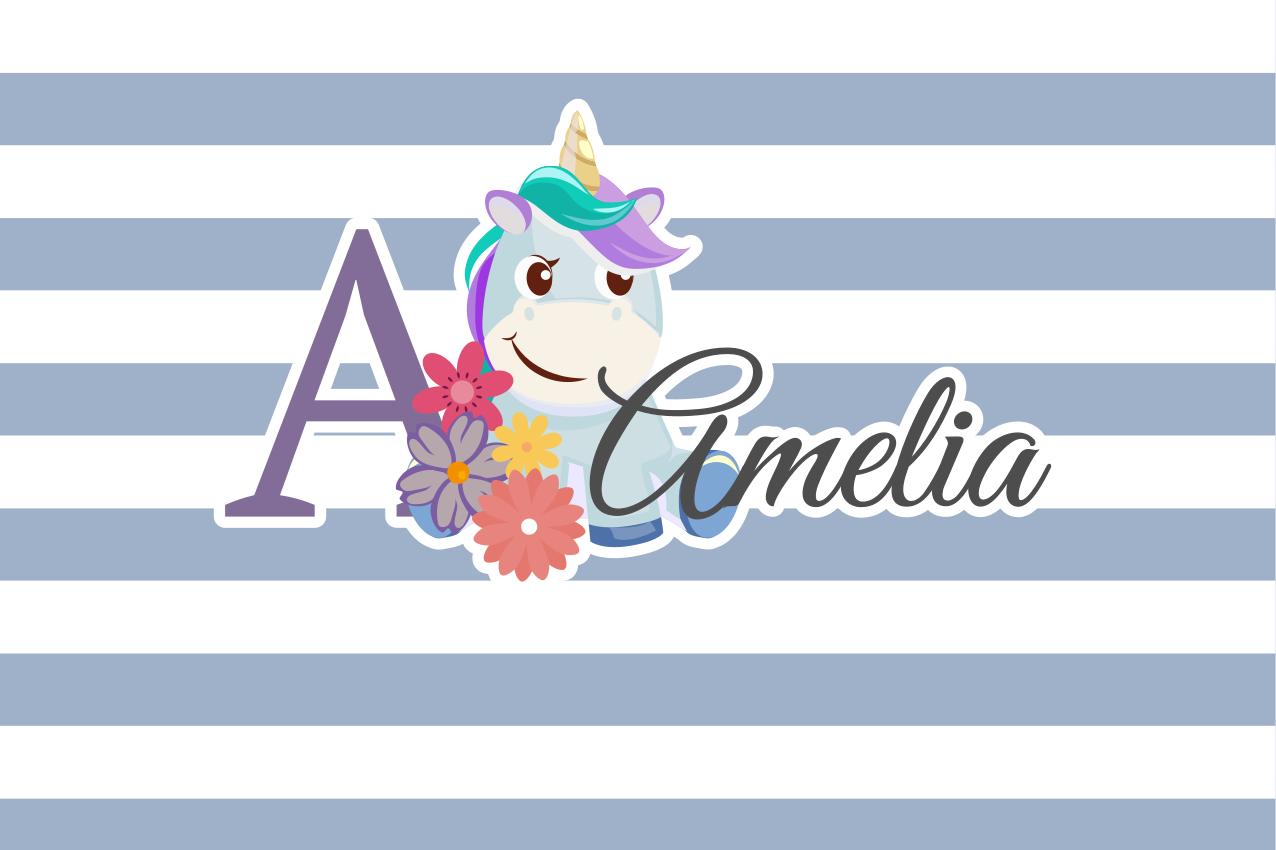 Çocuk amerikan servis unicorn İsimli İllüstrasyon - TenStickers
