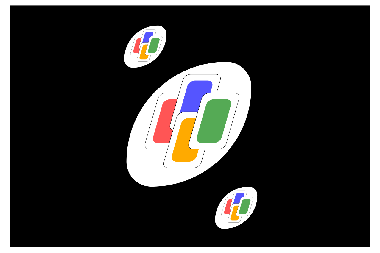 Orijinal amerikan servis - canlı geometrik Şekiller - TenStickers
